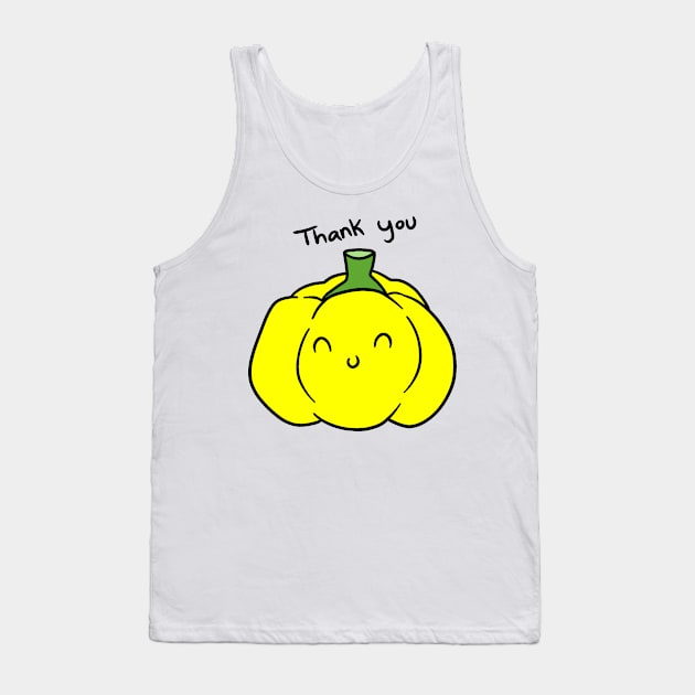 Thank You Yellow Bell Pepper Tank Top by saradaboru